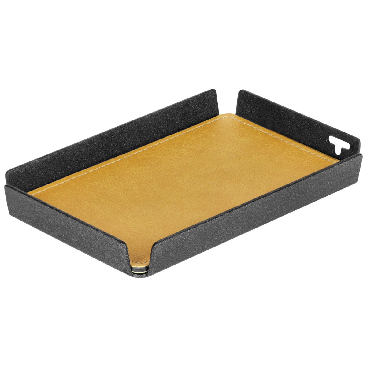 Vassoio Merapi I PULSIVA; 17x11 cm (LxL); grigio/senape; rettangolare