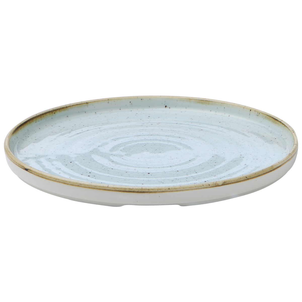 Churchill Teller flach Stonecast Duck Egg mit Steilrand 26x2 cm (ØxH); hellblau/braun; rund; 6 Stück / Pack