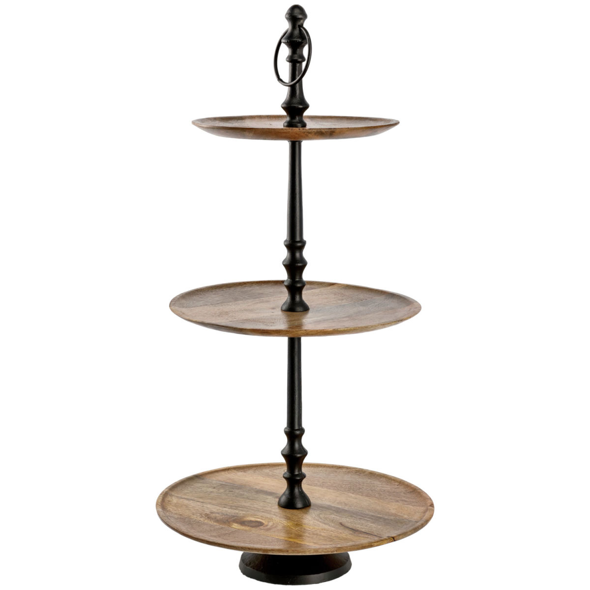 Etagere decorativa Aloma VEGA; 35x70 cm (ØxH); marrone/nero