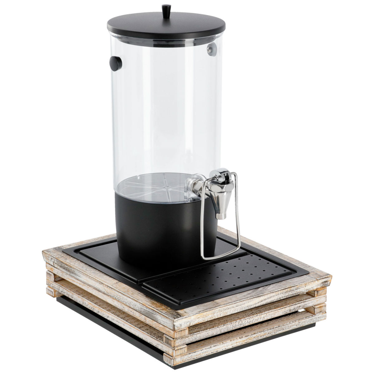 Distributore succhi Natchez singolo 1/2 VEGA; Misura GN 1/2, 37x31x50.8 cm (LxLxH); bianco vintage/trasparente/nero; rettangolare