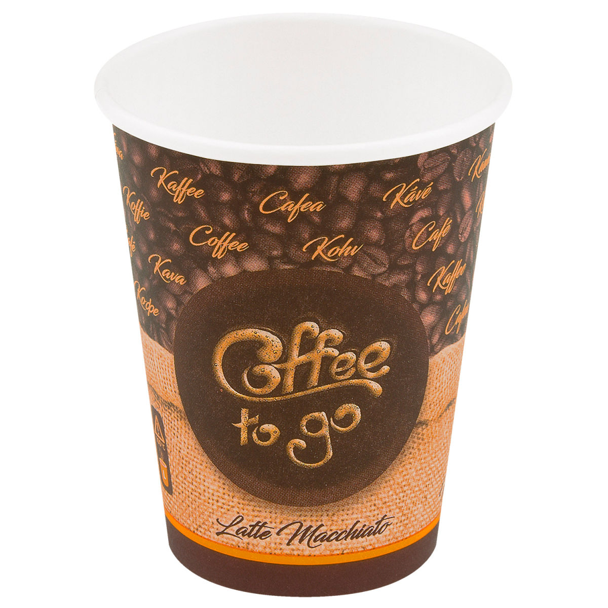 WIMEX Trinkbecher To Go Cappuccino 420 ml, 9x10.6 cm (ØxH); braun; 50 Stück / Pack