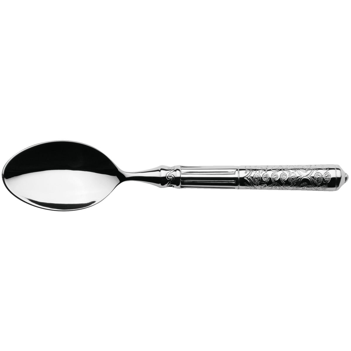 VEGA Vorspeisen-/Dessertlöffel Marokko Hohlheft 18.6 cm (L); silber, Griff silber; 6 Stück / Pack