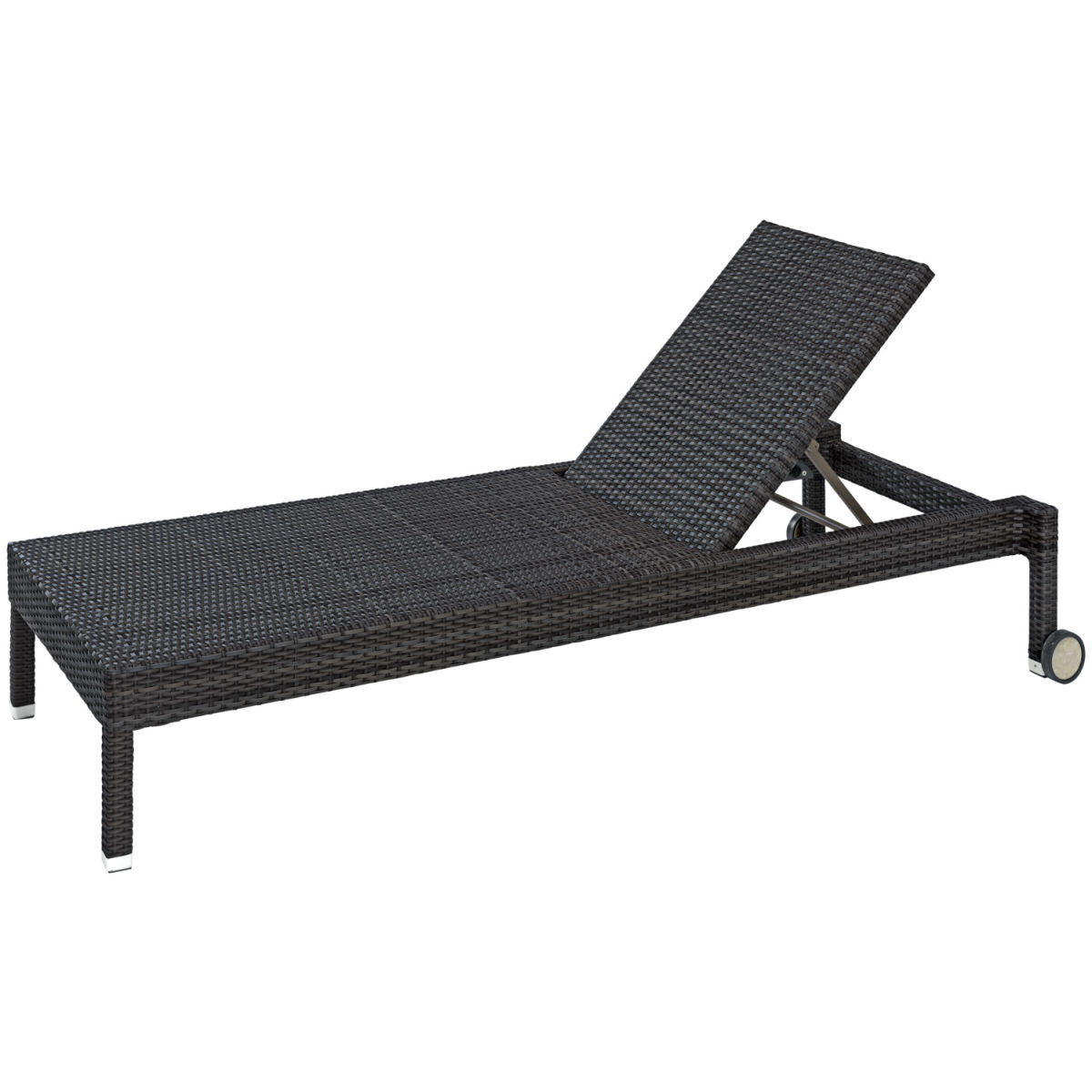 Sedia sdraio Cosmopolitan VEGA; 202x83.5x34 cm (LxLxH); seduta nero, struttura nero