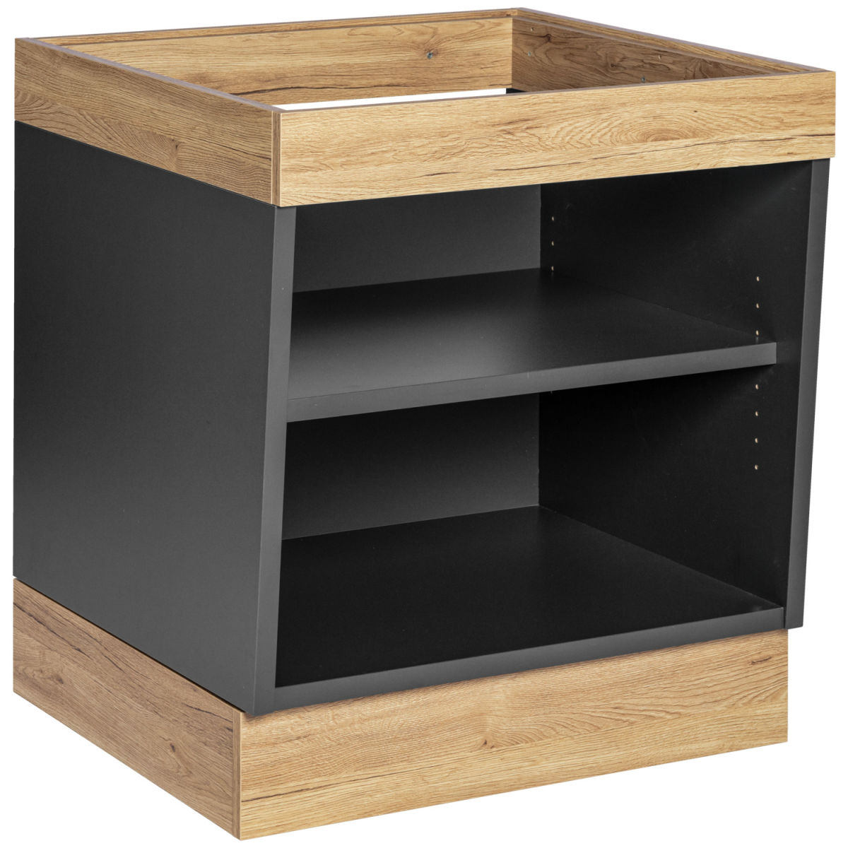 Mobile buffet Valinta XL Elemento a muro piccolo VEGA; 72.2x81x70 cm (LxHxP); antracite/quercia; rettangolare