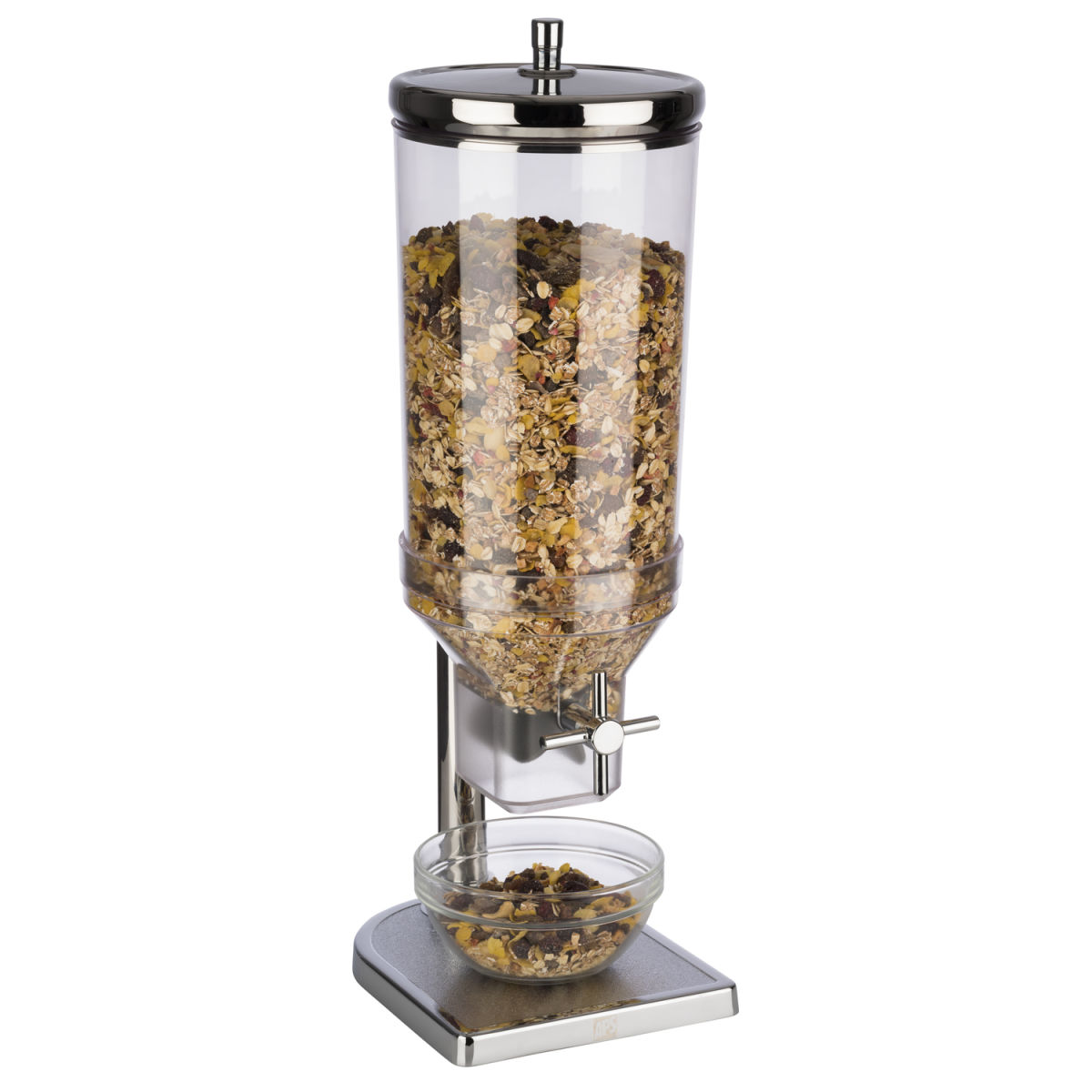 Dispenser per cereali Estonia APS; 4.5 l, 22x17.5x52 cm (LxLxH); argento/trasparente