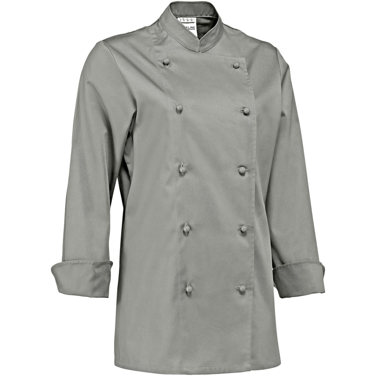 Giacca da cuoca Paolina maniche lunghe PULSIVA; Taglia 50; grigio chiaro