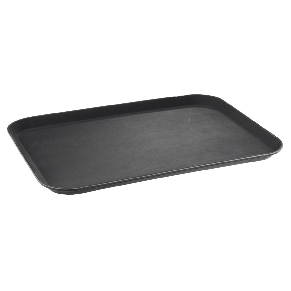 PULSIVA Serviertablett Platter rechteckig 56x40 cm (LxB); schwarz; rechteckig