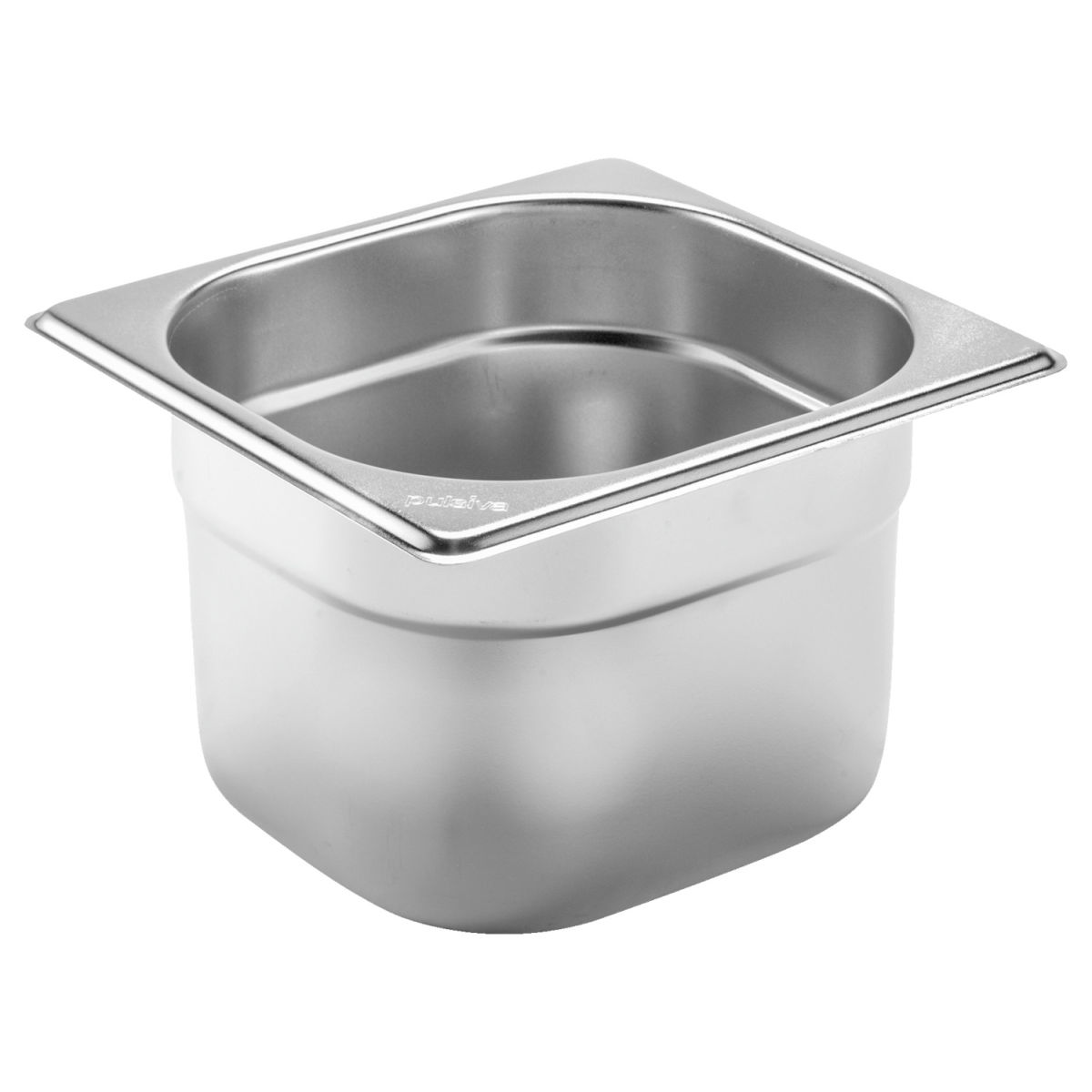 Contenitore gastronorm 1/6 Basic acciaio PULSIVA; Misura GN 1/6, 1.6 l, 17.6x16.2x10 cm (LxLxP); argento