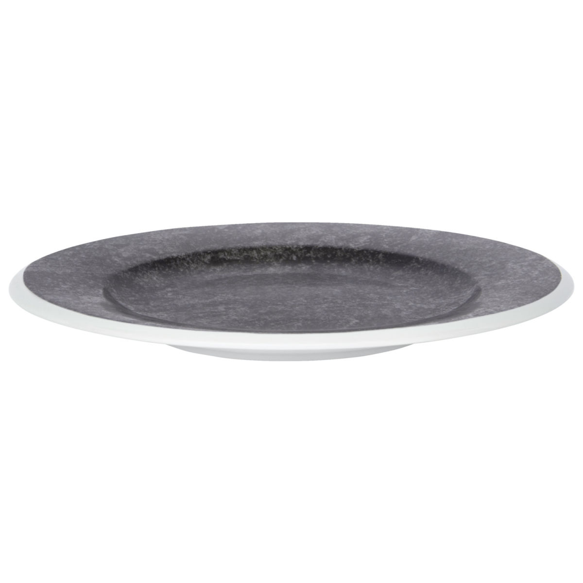 WMF Teller flach Synergy Dark Rock 24x1.4 cm (ØxH); weiß/anthrazit; rund; 6 Stück / Pack