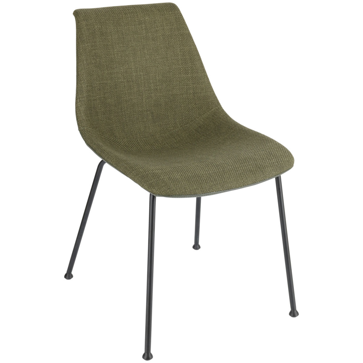VEGA Stuhl Velaro Sitzfläche Stoff 49x62x81 cm (BxTxH); Sitz oliv, Gestell schwarz; 2 Stück / Pack
