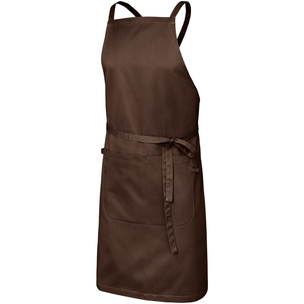 Grembiule con pettorina Botero Uni 88x80 cm JOBELINE; Taglia universale, 88x80 cm (LxL); marrone coca