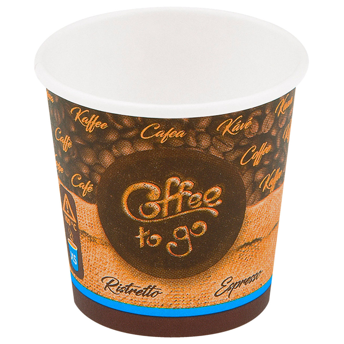 WIMEX Trinkbecher To Go Espresso 110 ml, 6.2x5.5 cm (ØxH); braun; 50 Stück / Pack