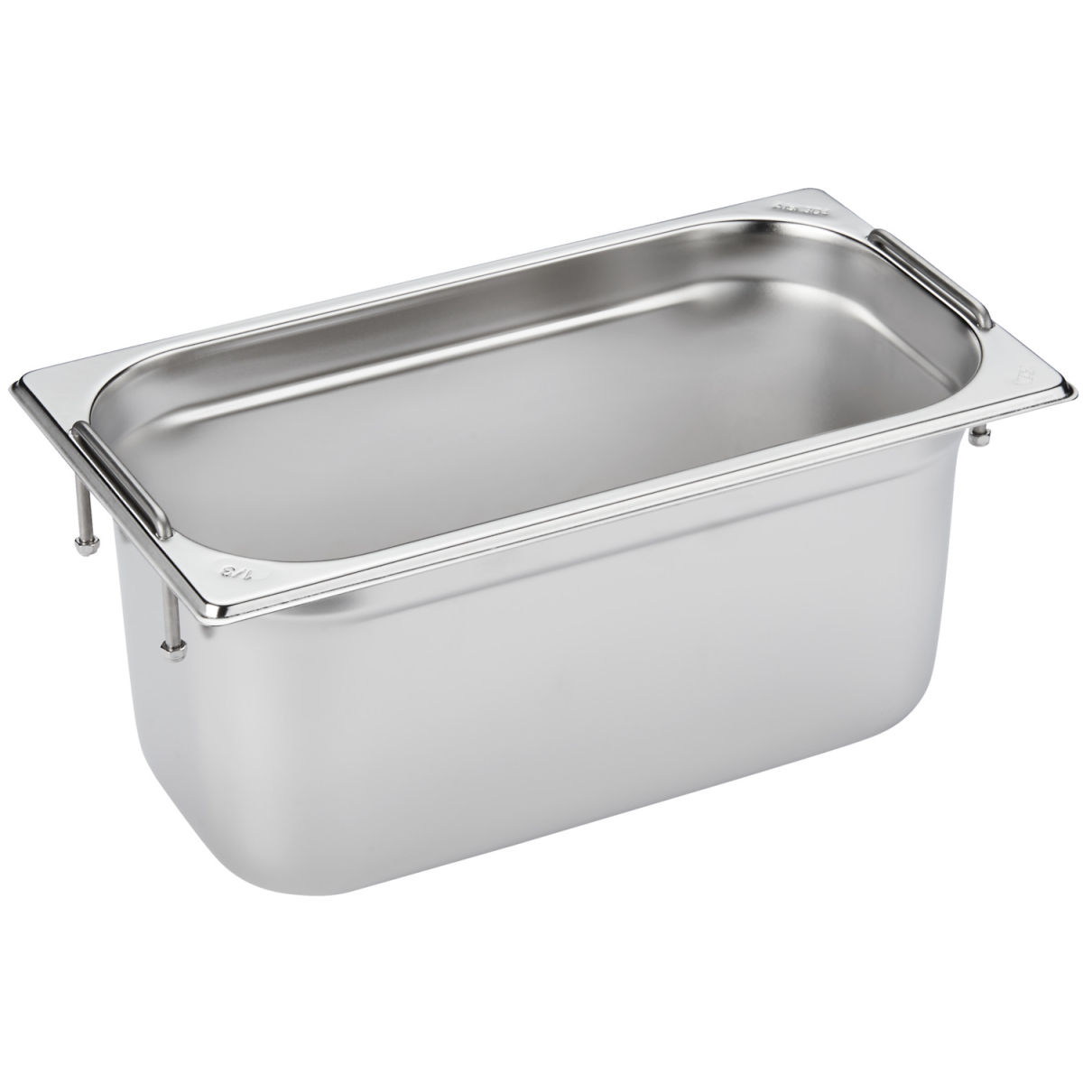 Cubeta GN Premium con asas 1/3 VEGA; Medida GN 1/3, 6800ml, 32.5x17.5x15 cm (LgxAnxProf); plateado