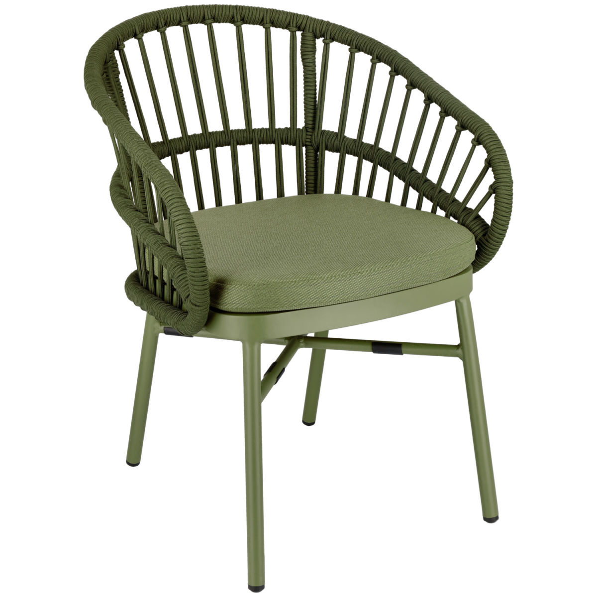 VEGA Terrassenstuhl Pina 56x61x77 cm (BxTxH); oliv; 2 Stück / Pack