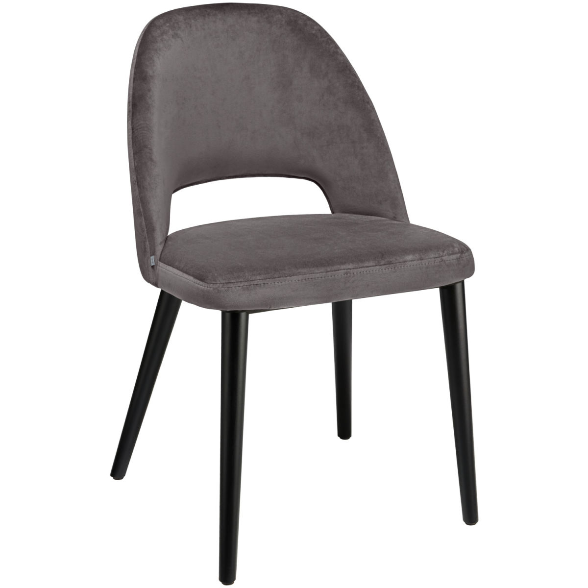 VEGA Polsterstuhl Tonda 51x64x78 cm (BxTxH); Sitz grau, Gestell schwarz