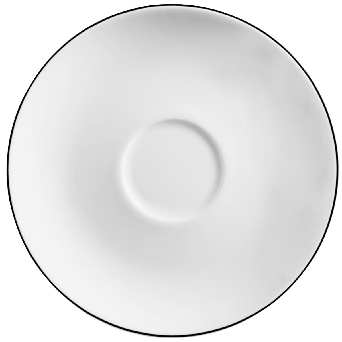 VEGA Espresso-Untertasse Bellino 12 cm (Ø); weiß/schwarz; rund; 6 Stück / Pack