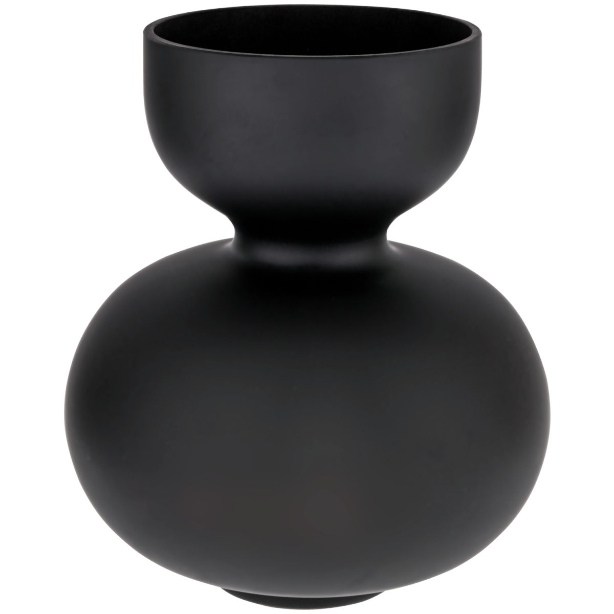 Vaso in vetro Ayaka VEGA; 22x25.5 cm (ØxH); nero; rotonda