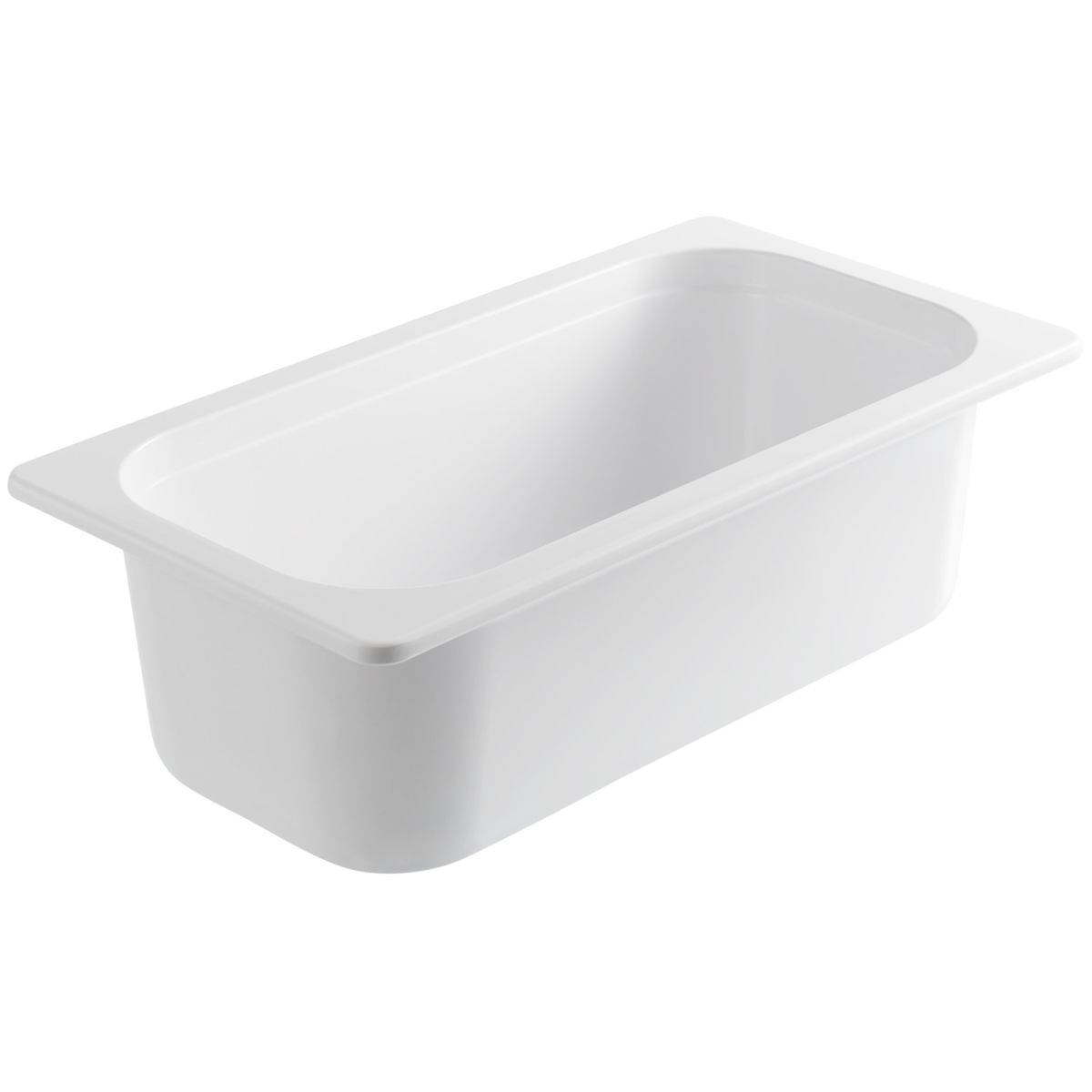 Vaschetta in melamina GN 1/3 VEGA; Misura GN 1/3, 2700ml, 32.5x17.6x10 cm (LxLxP); bianco