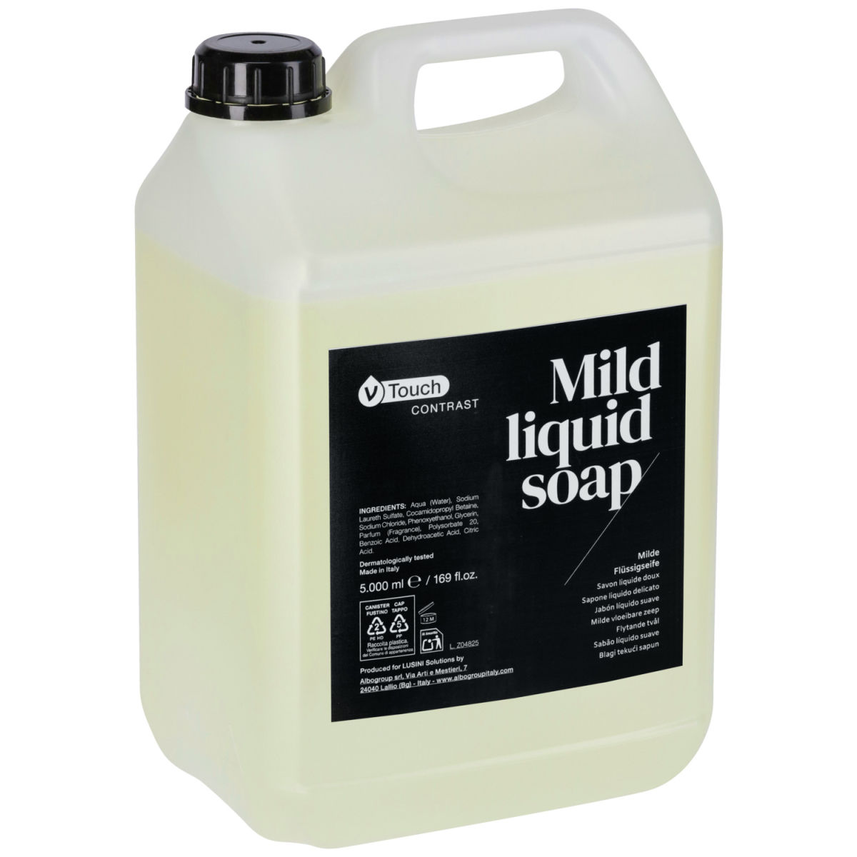 Saponetta delicata Contrast in barattolo V-Touch; 5000 ml; trasparente; 2 pz. / confezione