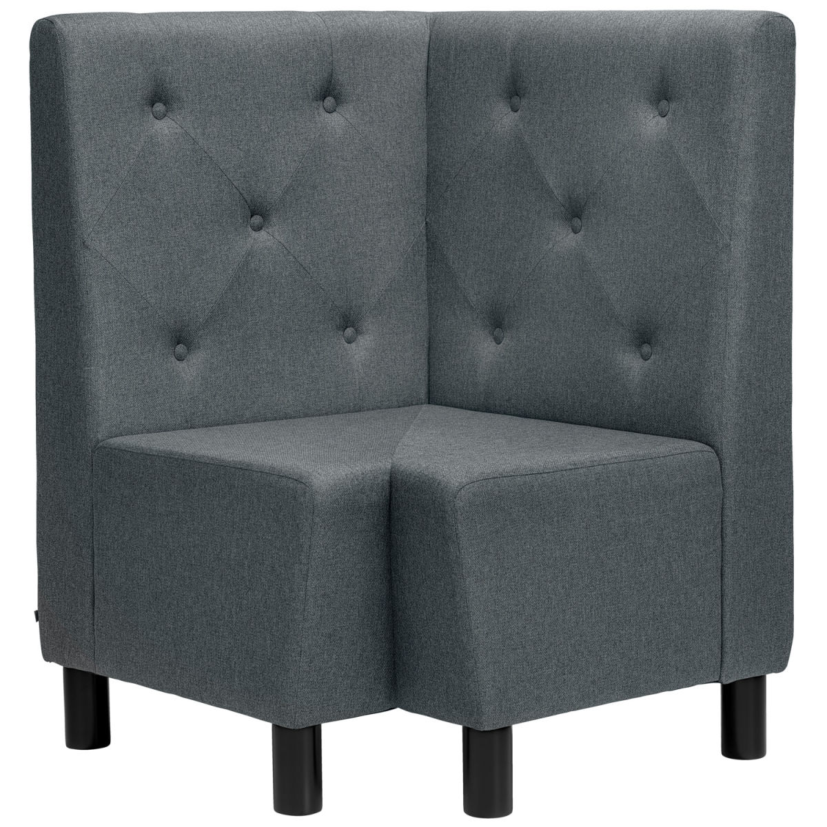 Panca ad angolo Lerida II in tessuto VEGA; 75x75x102 cm (LxPxH); antracite