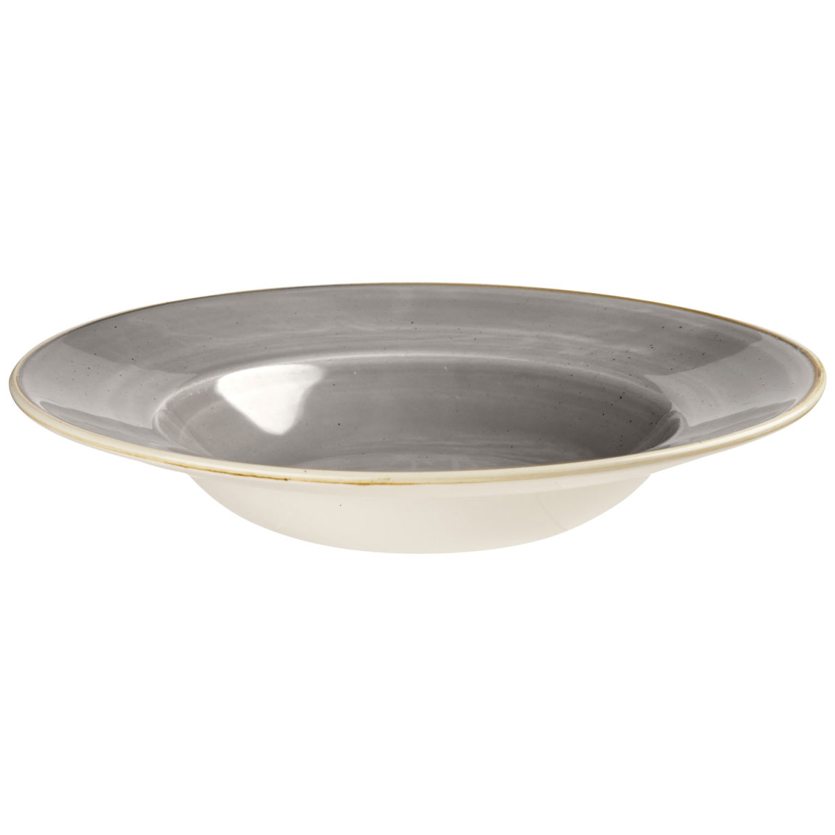 Churchill Teller tief Stonecast Peppercorn 468 ml, 28x3.7 cm (ØxH); grau/braun; rund; 12 Stück / Pack