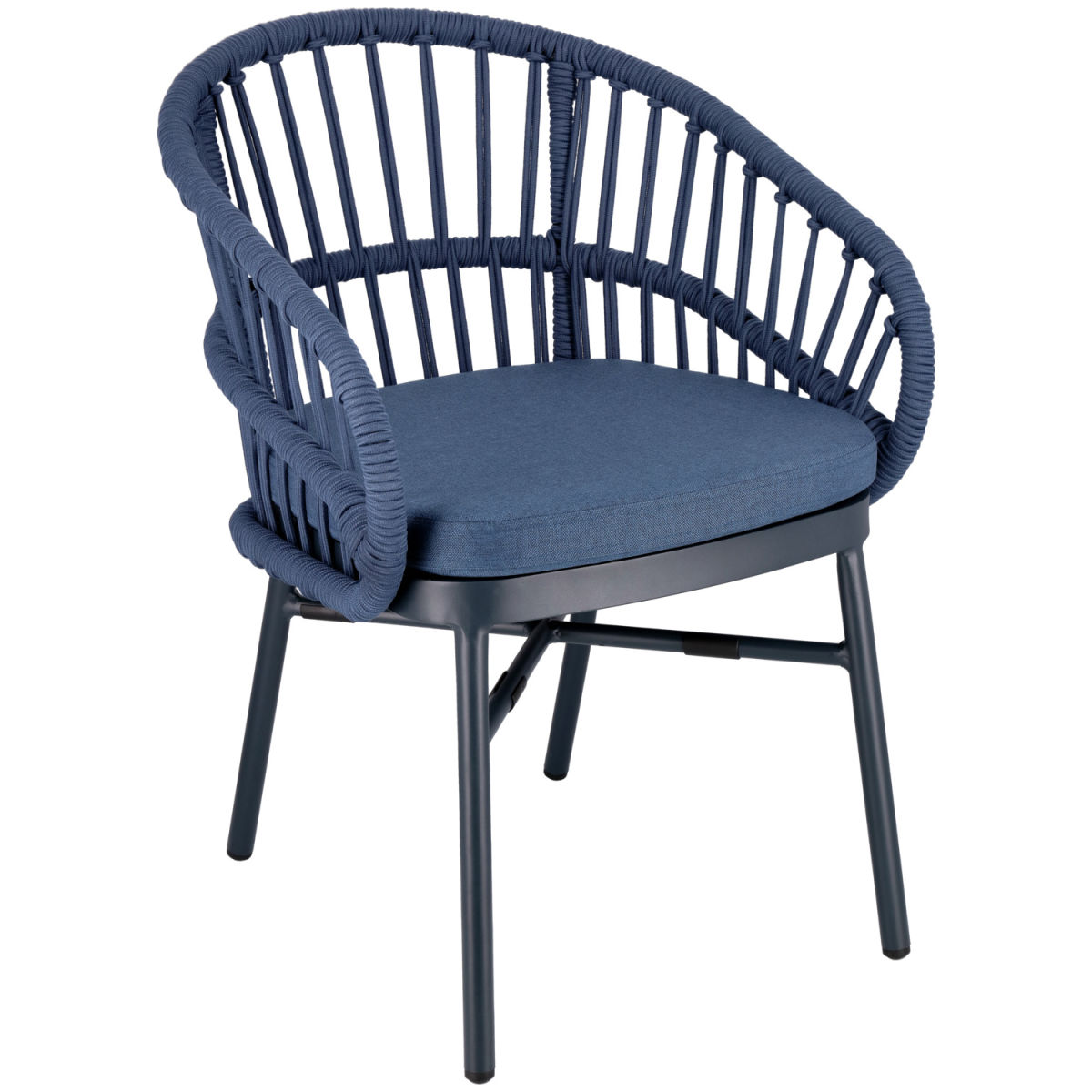 VEGA Terrassenstuhl Pina 56x61x77 cm (BxTxH); blau; 2 Stück / Pack