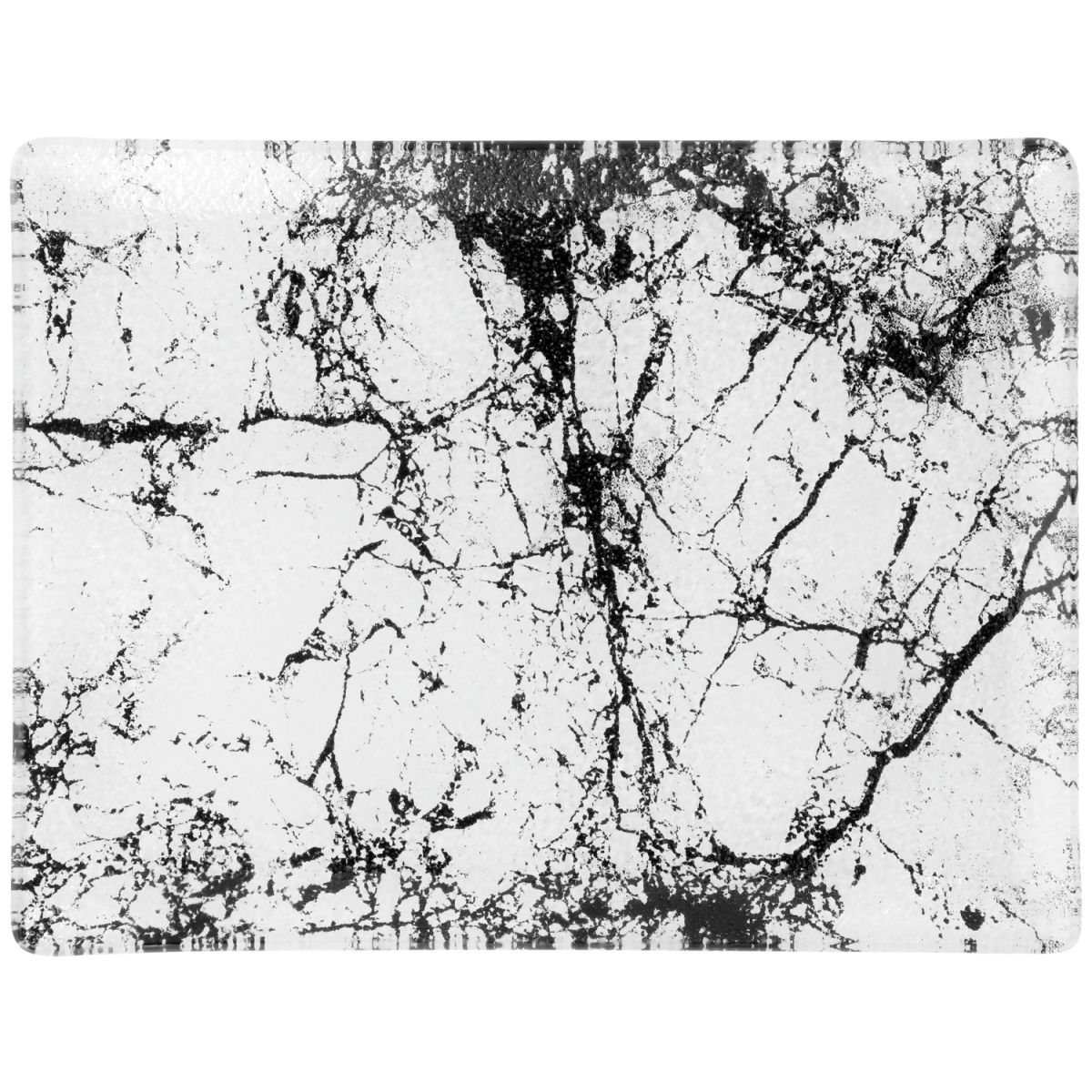 Piatto da portata Marmaro rettangolare VEGA; 30x23 cm (LxL); bianco/nero; rettangolare; 6 pz. / confezione