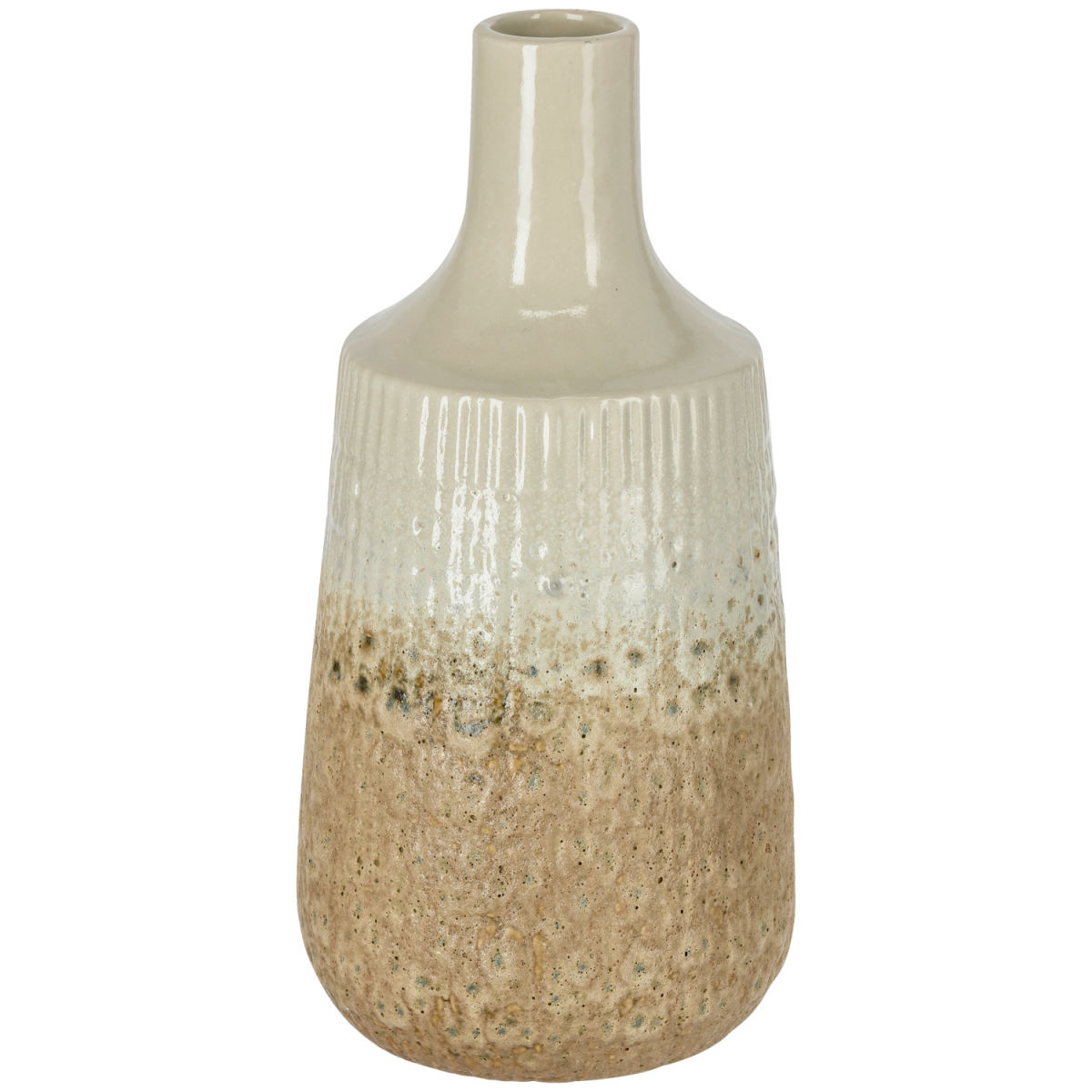 Vaso Basim VEGA; 12x25 cm (ØxH); beige/marrone