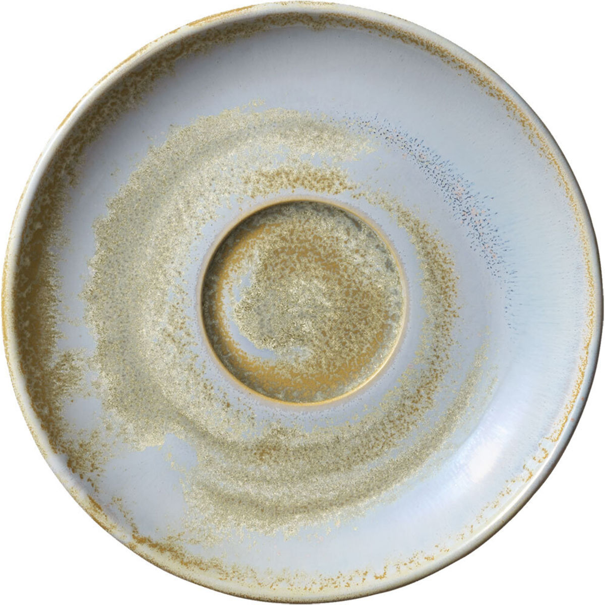 Piattino sottotazza Perfect Match Breeze HEART&SOUL; 14x2.2 cm (ØxH); oro/blu chiaro/bianco; rotonda; 6 pz. / confezione