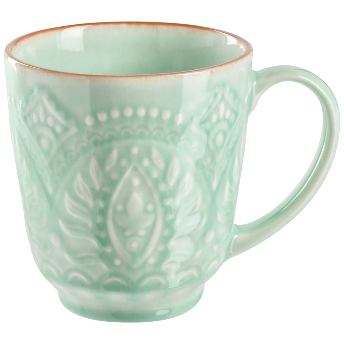 PULSIVA Kaffeebecher Indie 380 ml, 9.5x10.5 cm (ØxH); mint; 4 Stück / Pack