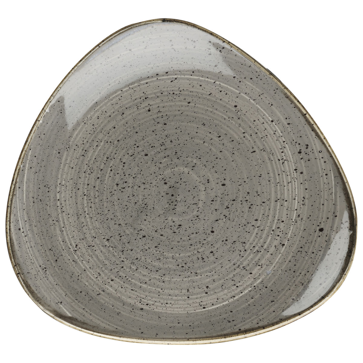 Piatto Stonecast Peppercorn triangolare Churchill; 22.9 cm (L); grigio/marrone; triangolare; 12 pz. / confezione