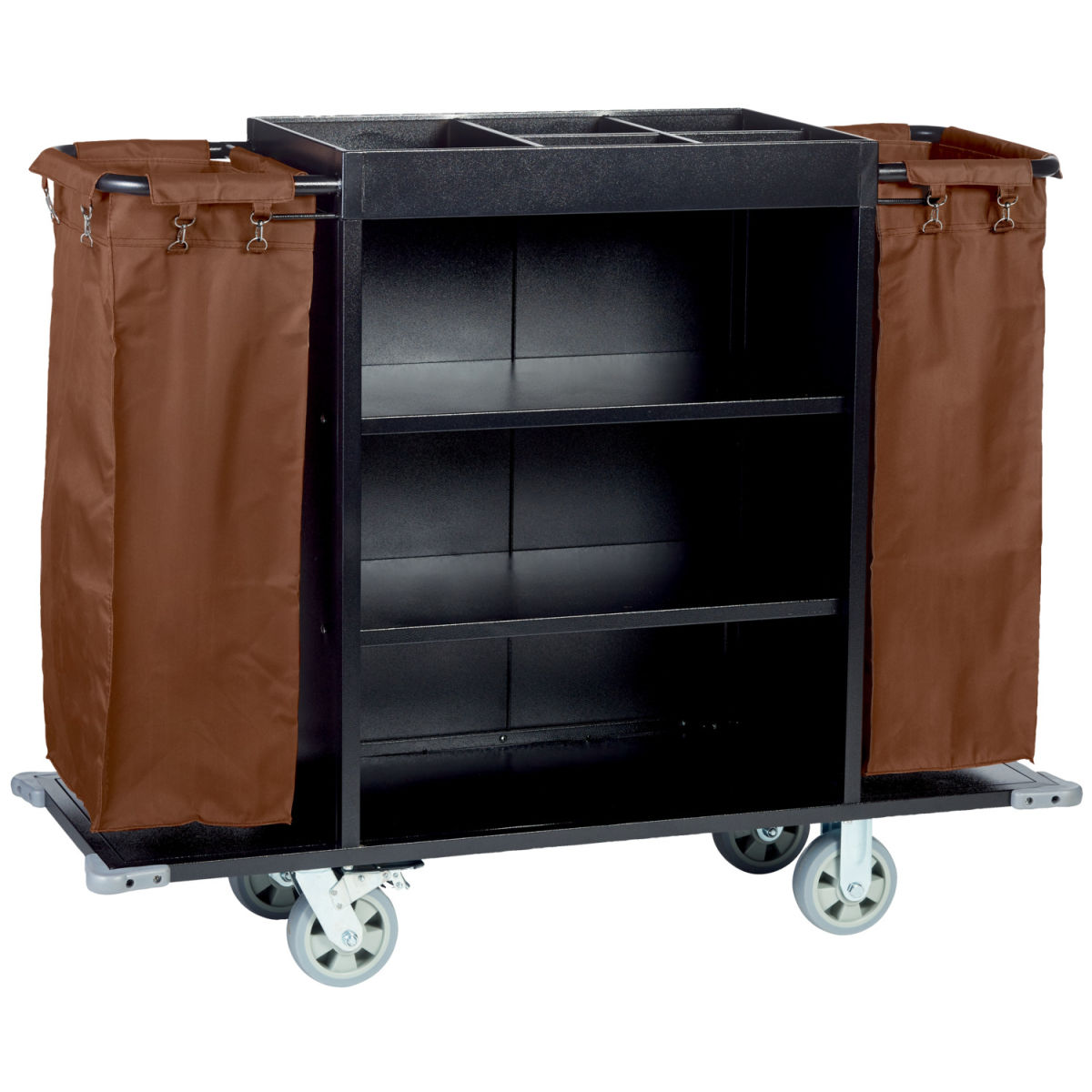 PULSIVA Chariot d'étage Service; 142x46x112 cm (LxlxH); noir/brun