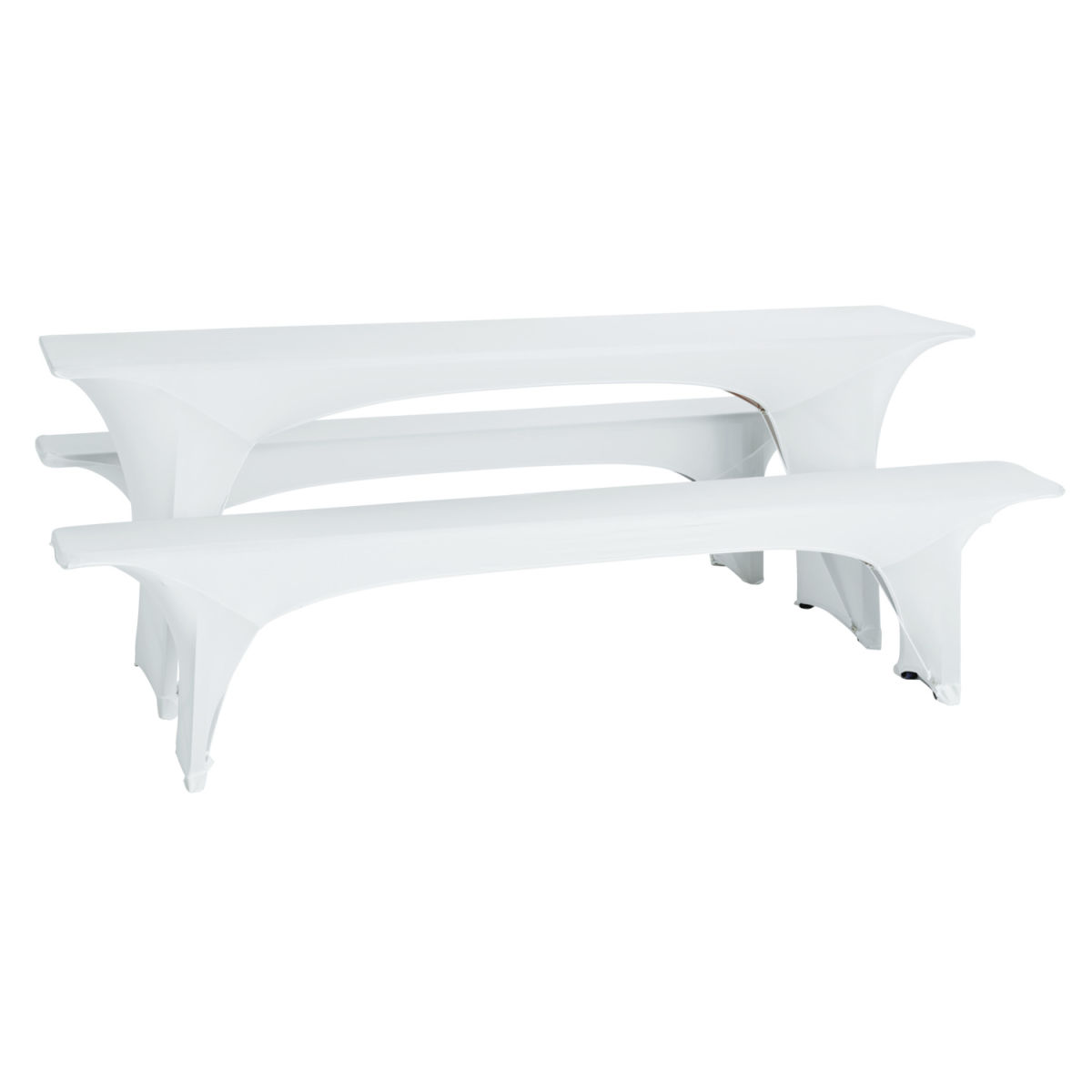 ERWIN M. Biertischhusse Grace 3-teilig 70x220x95 cm (BxLxH); weiß