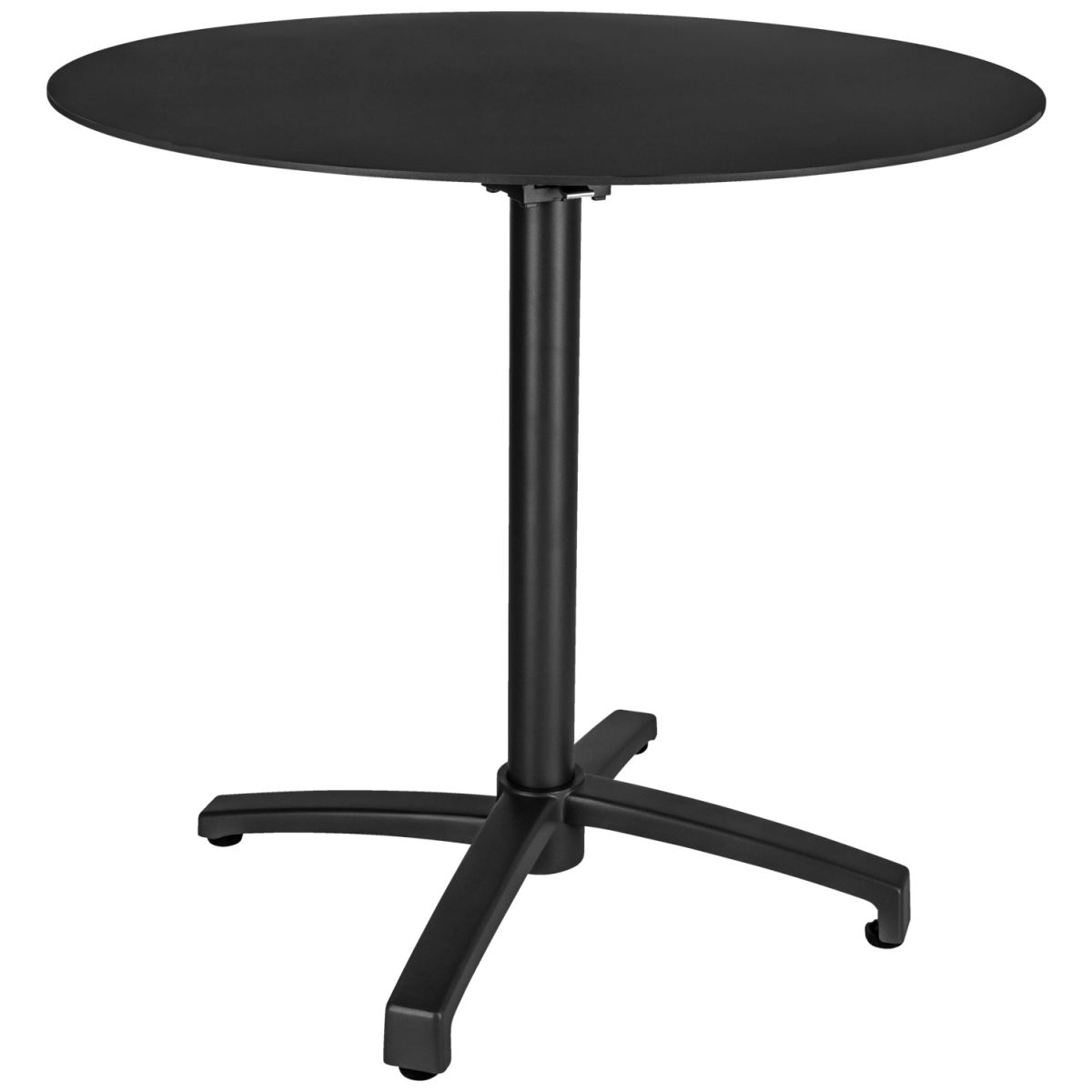 VEGA Utebord i aluminium Taipa runt; 80x72 cm (ØxH); Bordsskiva Svart, Ram Svart; Rund