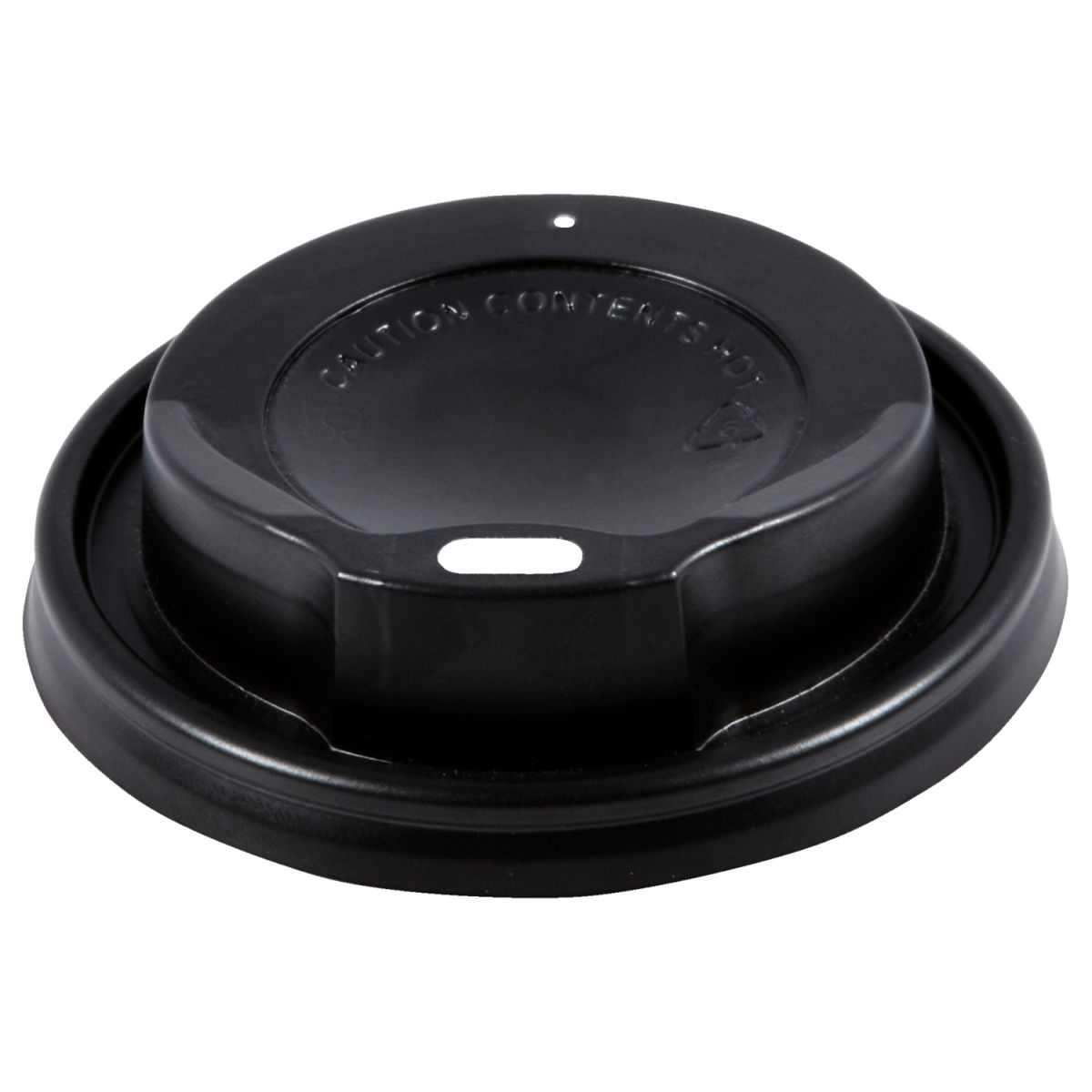 Coperchio a cupola per tazze To Go Cafe Lungo, Cafe Melange, Take-Away 0,2 l PULSIVA; 8x1.8 cm (ØxH); nero; 100 pz. / confezione