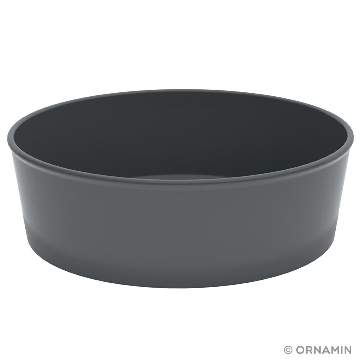 Contenitore take away riutilizzabile Big Bruno Zero sprechi Ornamin; 1100ml, 20x6 cm (ØxH); antracite; rotonda; 10 pz. / confezione