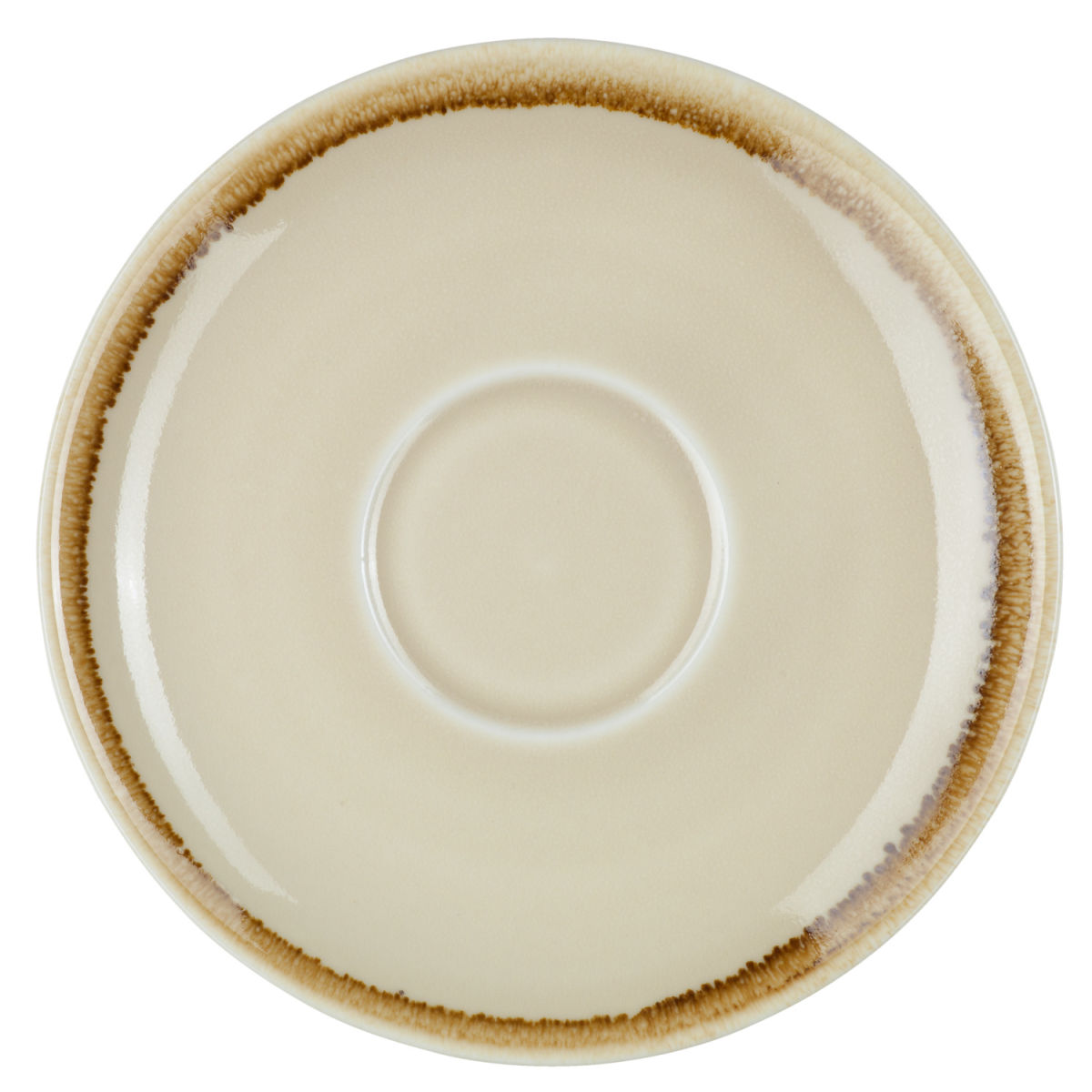 PULSIVA Kaffee-Untertasse Glaze 2.0 14.2 cm (Ø); sand; rund; 6 Stück / Pack