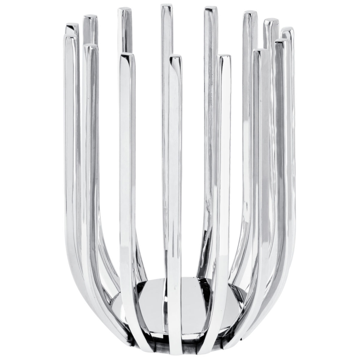 Portacandele Aamu VEGA; 19.5x26 cm (ØxH); argento; rotonda