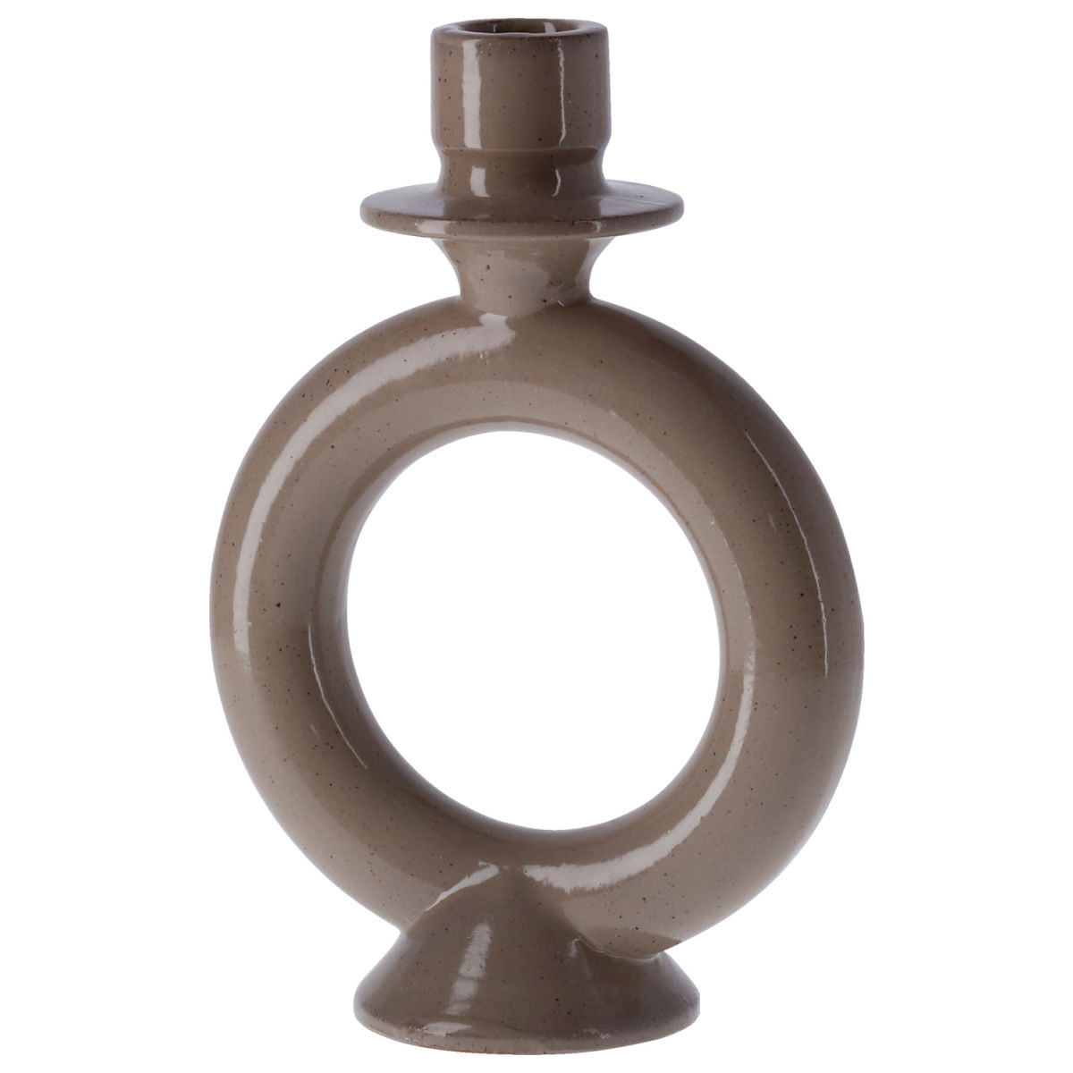 Portacandele Semiha VEGA; 13.5x20 cm (ØxH); tortora