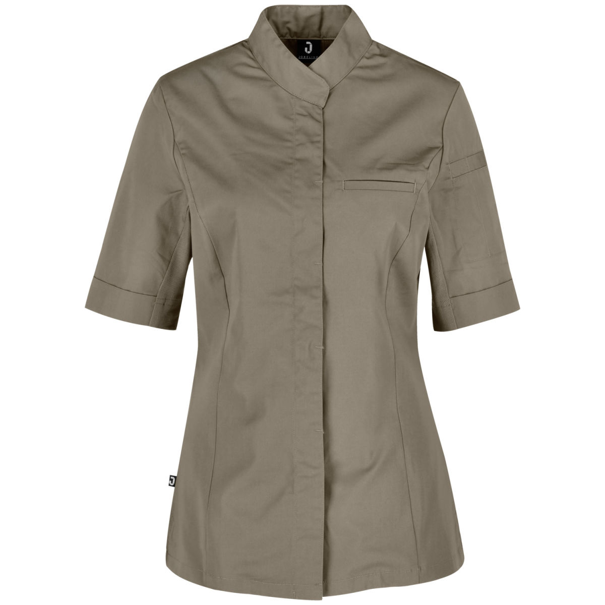 Chaqueta de cocina para mujer Marco manga corta JOBELINE; Talla 42; marrón pardo