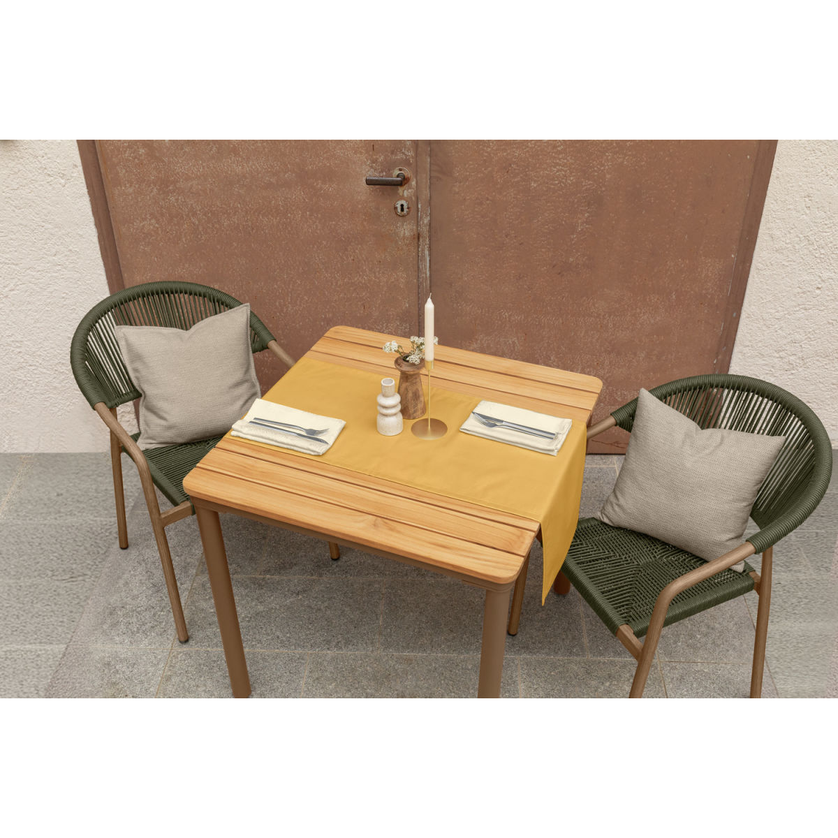 ERWIN M. Tafelloper Lasolana; 40x120 cm (BxL); geel