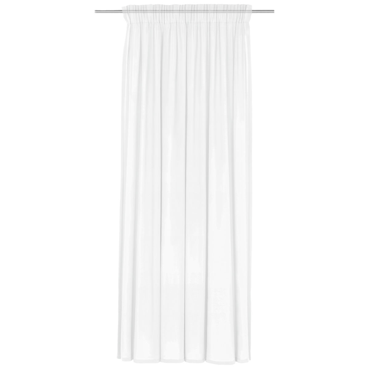 ERWIN M. Transparenter Vorhang Rubin 450x225 cm (BxH); weiß/transparent