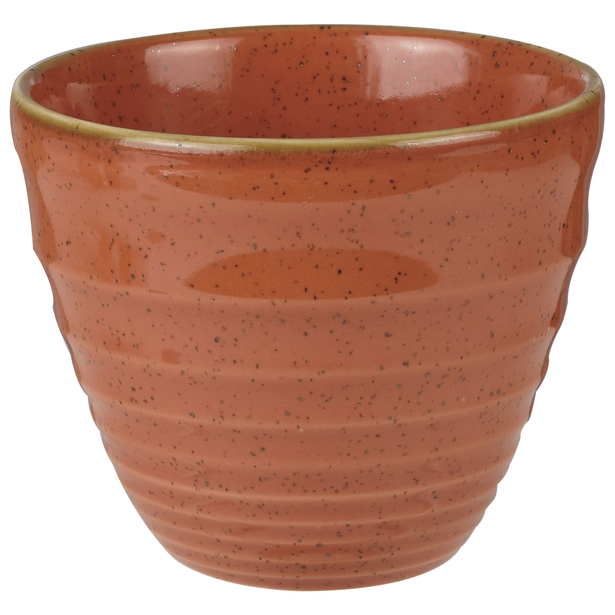 Ciotola chip mug Ripple Stonecast Orange Churchill; 280ml, 9.5x8.3 cm (ØxH); arancione/marrone; rotonda; 12 pz. / confezione