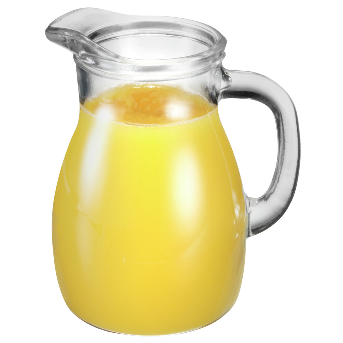 Brocca in vetro Bistrot con marcatura Bormioli Rocco; 600ml, 7.7x14.5 cm (ØxH); trasparente; rotonda; 0.5 l Segno di riempimento, 12 pz. / confezione