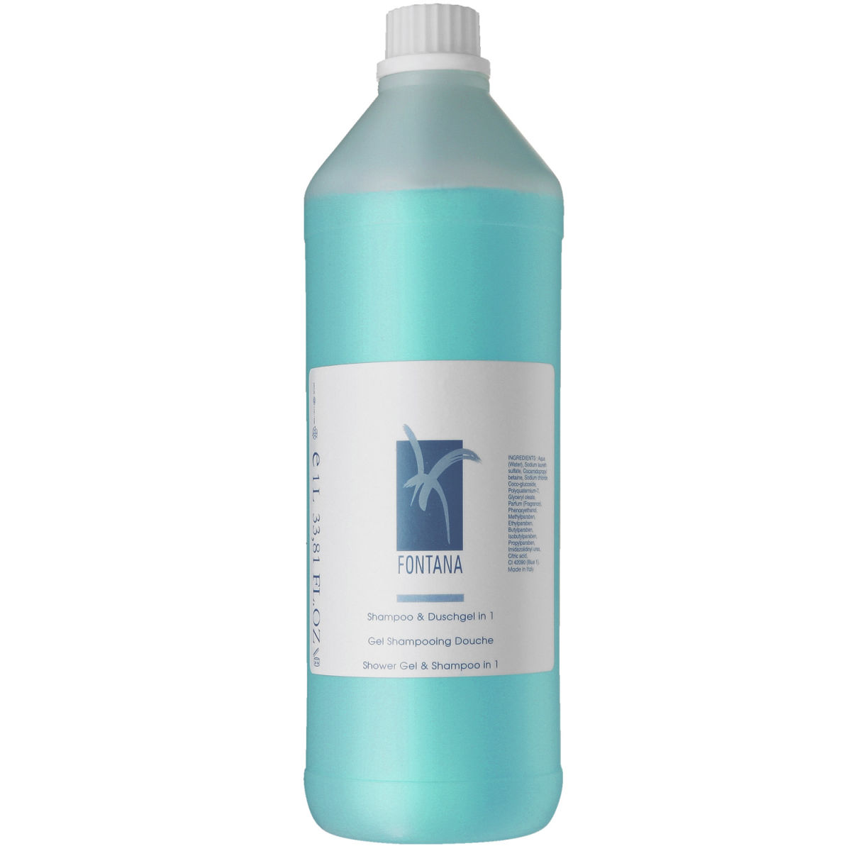 V-Touch Hotel shampoo en douchegel Fontana 2-in-1 groot; 1000 ml; wit; 12 stuk / verpakking
