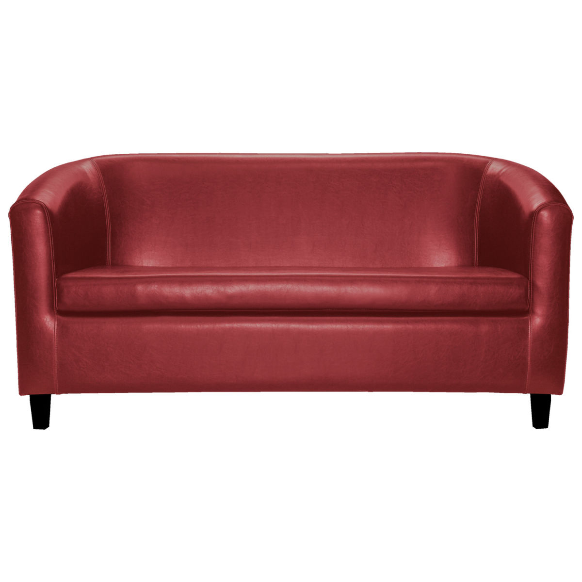 Divano Winston VEGA; 160x70.5x79 cm (LxPxH); seduta bordeaux, struttura wenge