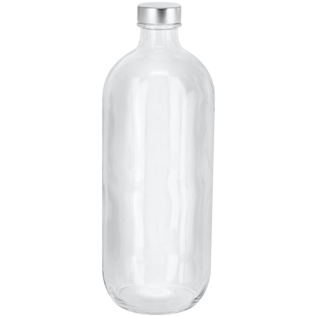 Pasabahçe Flaska Iconic; 1.1l, 9.2x25 cm (ØxH); Transparent/Silverfärg; 6 Styck / Förpackning
