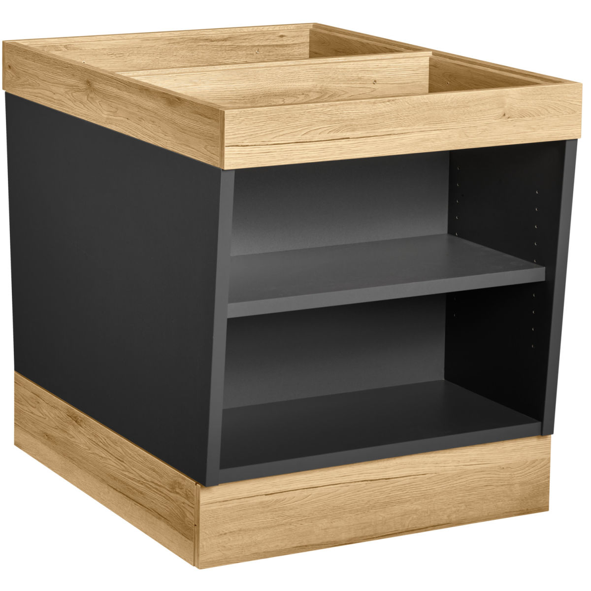 Mobile buffet Valinta Elemento isola piccolo VEGA; 72.2x81x93.2 cm (LxHxP); antracite/quercia; rettangolare