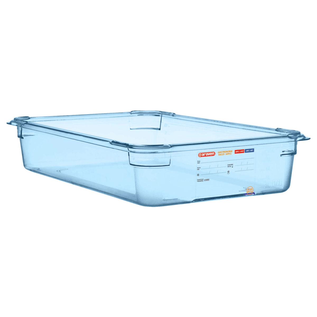 Araven Lebensmittelbehälter GN 1/1 blau GN 1/1, 13 l, 53x32.5x10 cm (LxBxT); blau