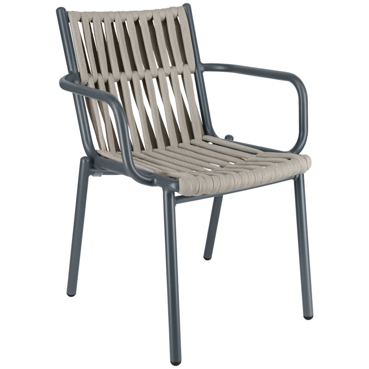 VEGA Outdoor-Stuhl Lumaro 45x47x81 cm (BxTxH); Sitz taupe, Gestell anthrazit; 2 Stück / Pack